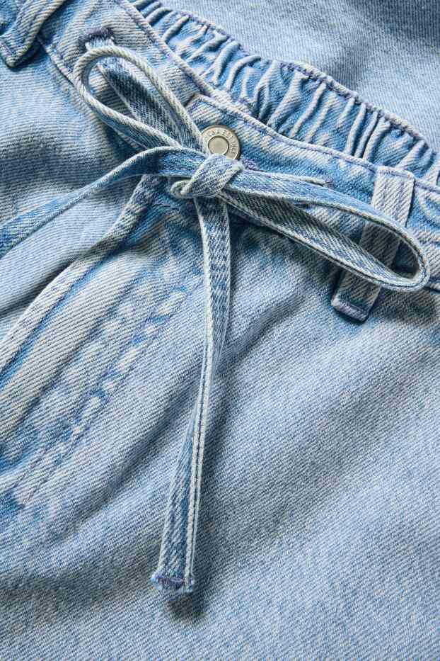 Femei - Wide leg jeans - talie înaltă - denim-albastru deschis