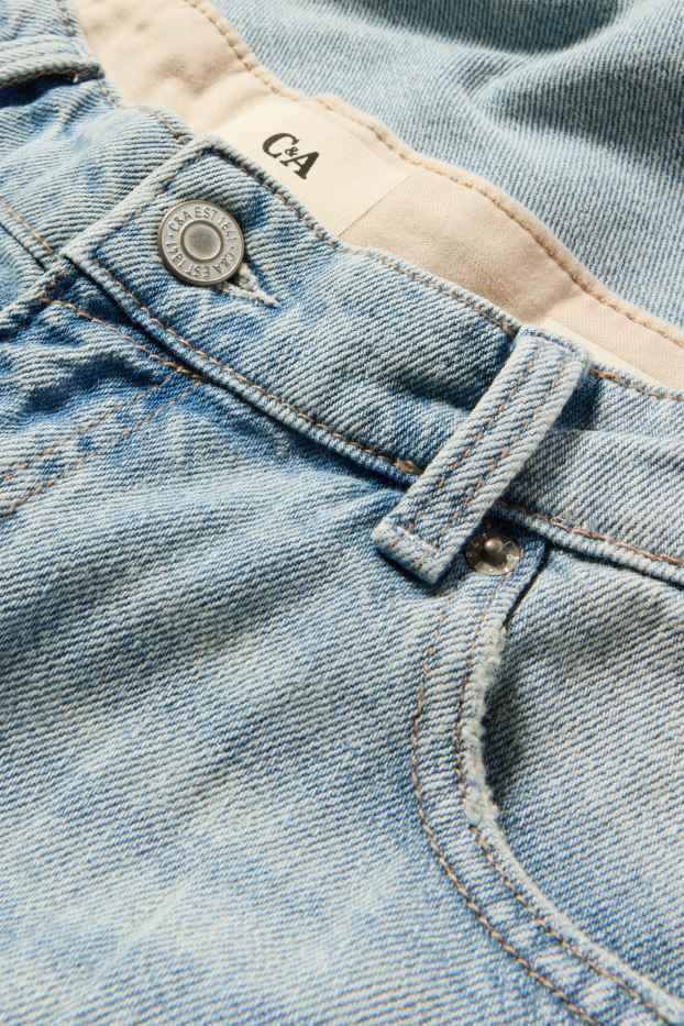 Damen - Loose Flared Jeans - Mid Waist - helljeansblau