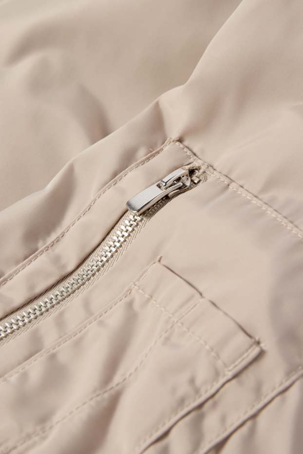 Dona - Jaqueta bomber crop - beix clar