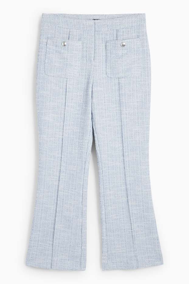 Dona - Pantalons de bucle - high waist - flared fit - blau clar