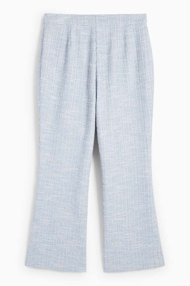Dona - Pantalons de bucle - high waist - flared fit - blau clar