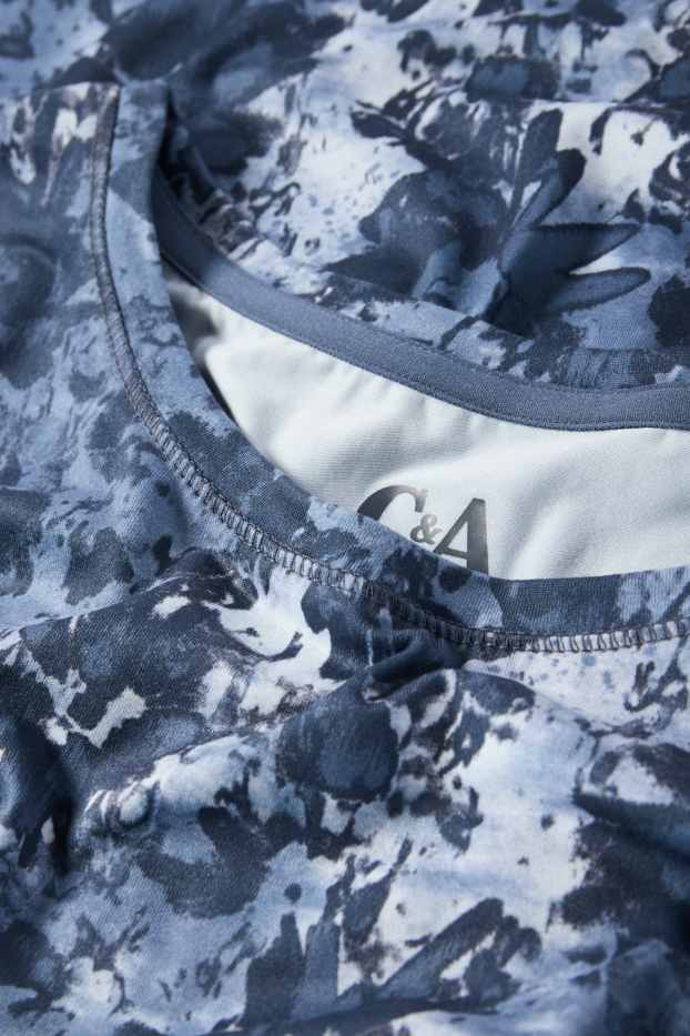 Femmes - T-shirt - à fleurs - bleu