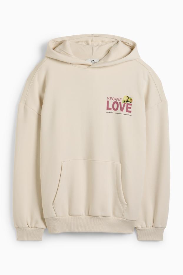 Femmes - Sweat à capuche - blanc crème