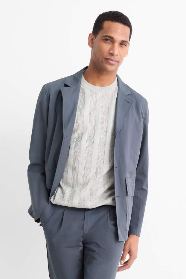 Hommes - Veste de costume - oversize - bleu foncé