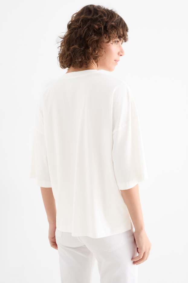 Women - T-shirt - cremewhite