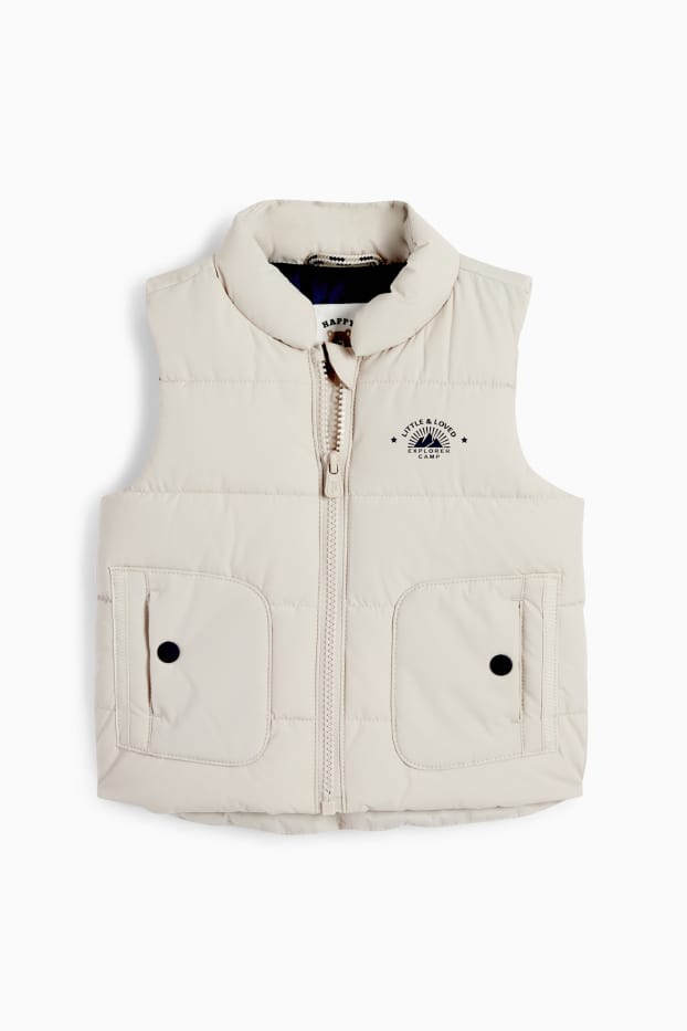 Bébés garçons - Doudoune sans manches pour bébé - déperlante - beige clair