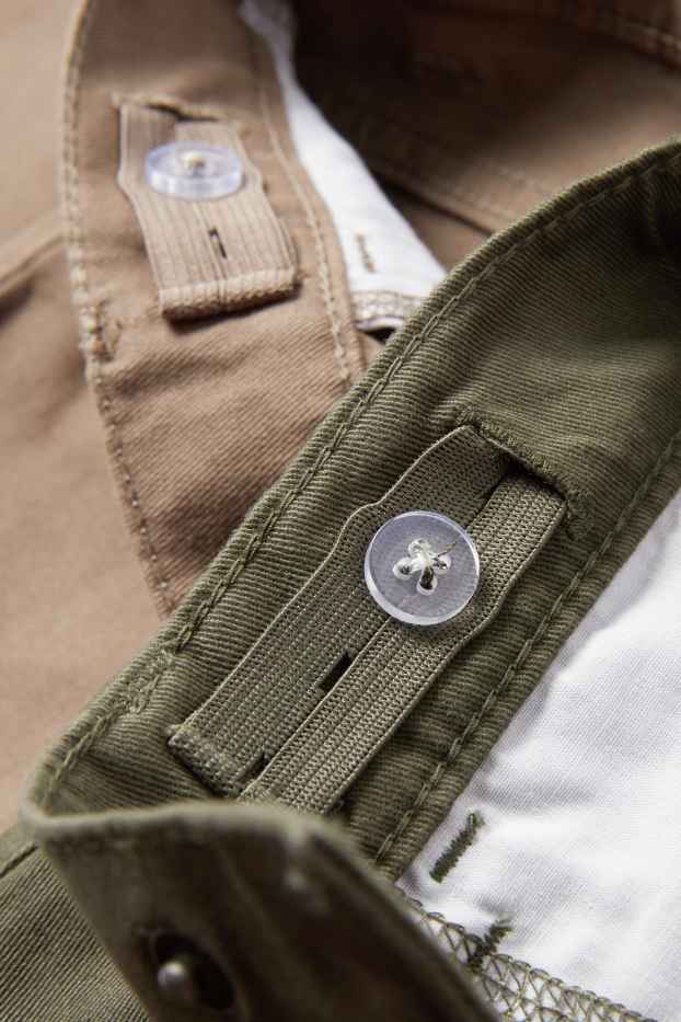 Kinderen: jongens - Set van 2 - slim jeans - donkergroen