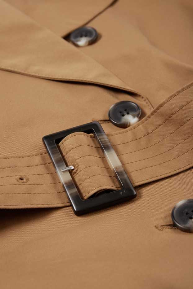 Dames - Trenchcoat met riem - waterafstotend - beige