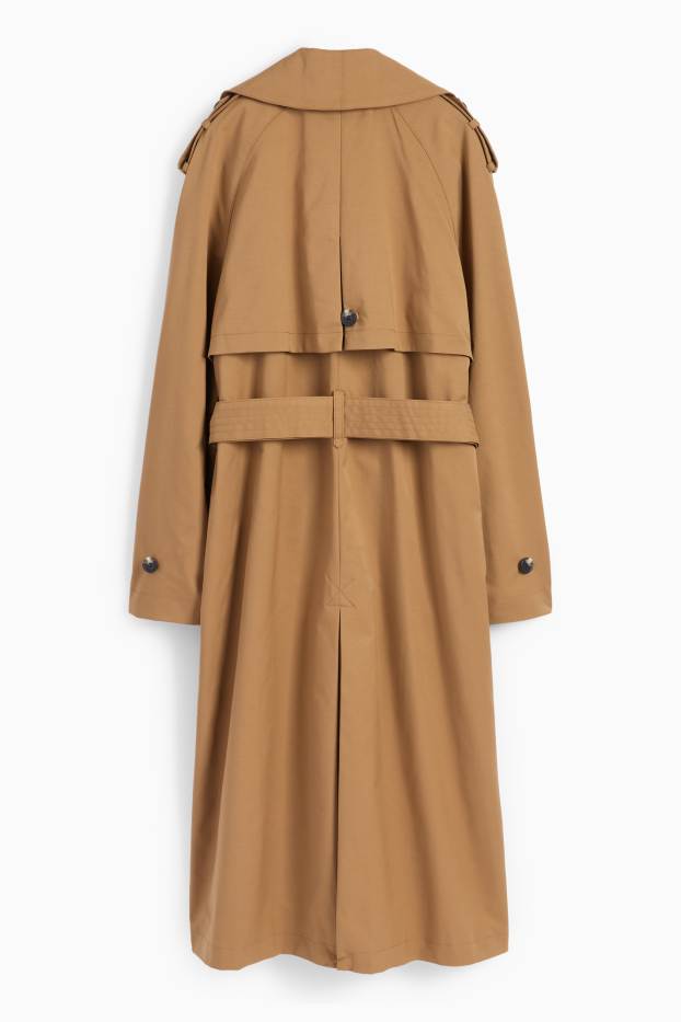 Dames - Trenchcoat met riem - waterafstotend - beige