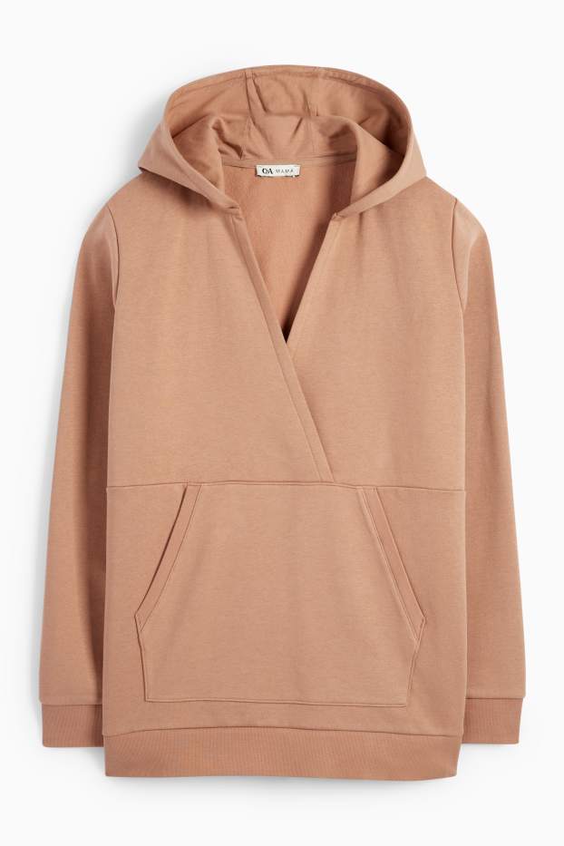 Dames - Voedingshoodie - beige