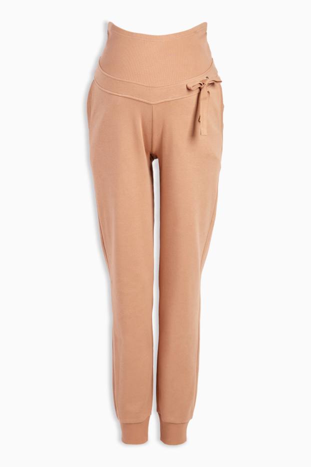 Donna - Pantaloni sportivi premaman - beige