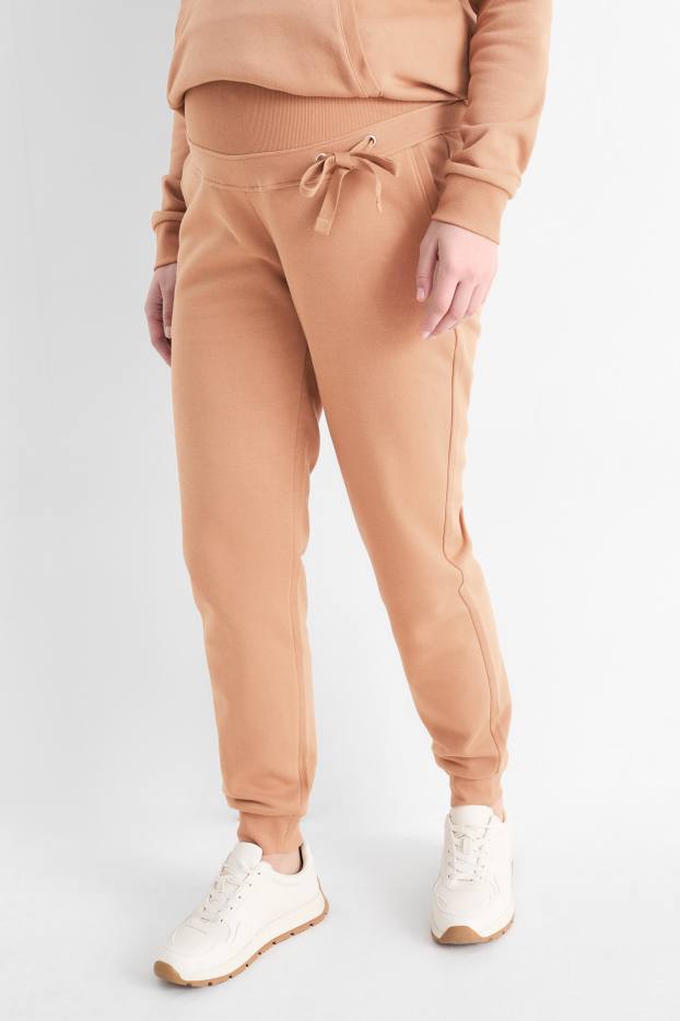 Donna - Pantaloni sportivi premaman - beige
