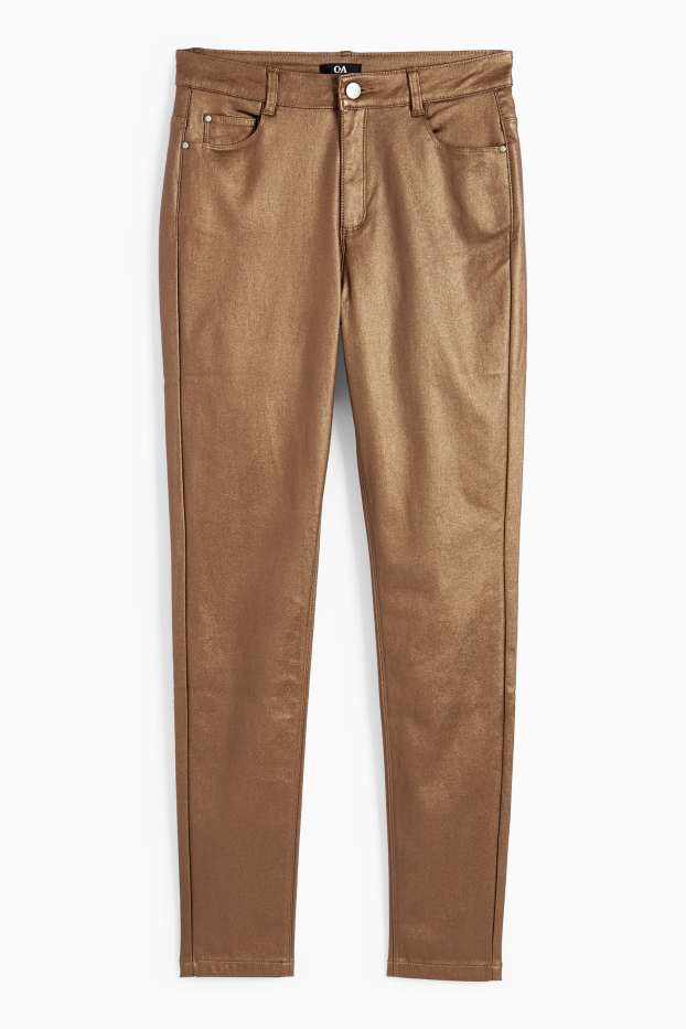 Dona - Pantalons - high waist - skinny fit - brillants - daurat