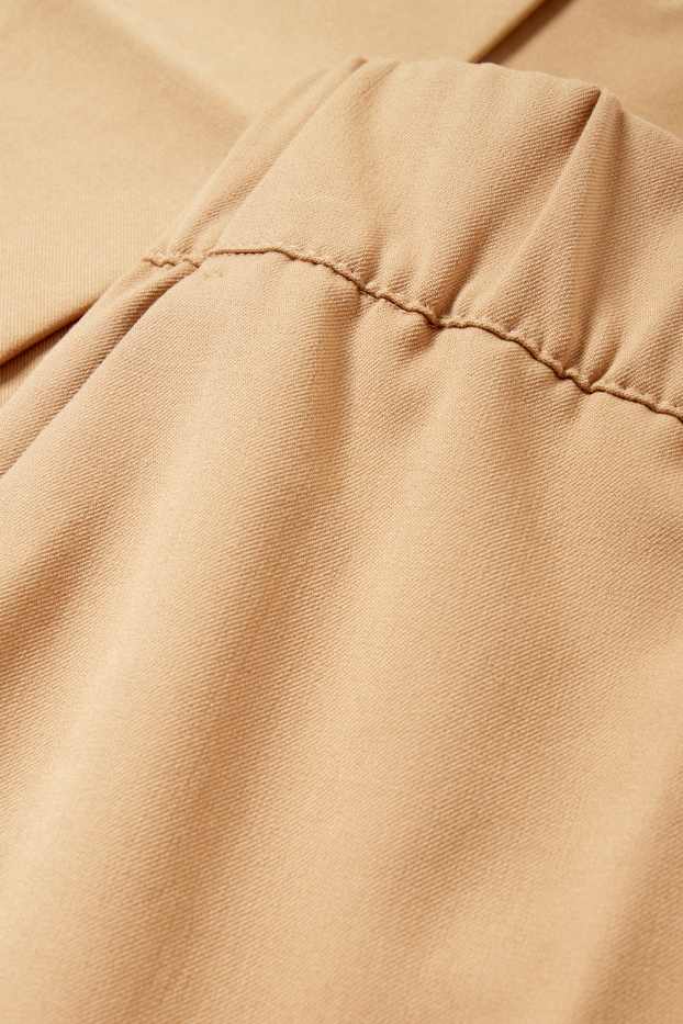 Donna - Pantaloni di stoffa - vita media - tapered fit - beige