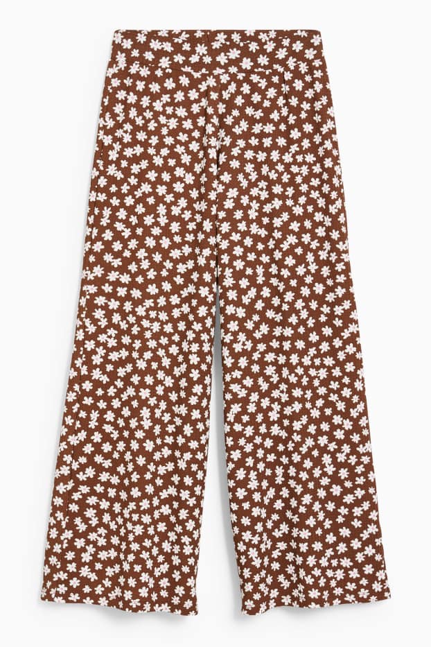 Femei - CLOCKHOUSE - pantaloni culotte - cu flori - maro