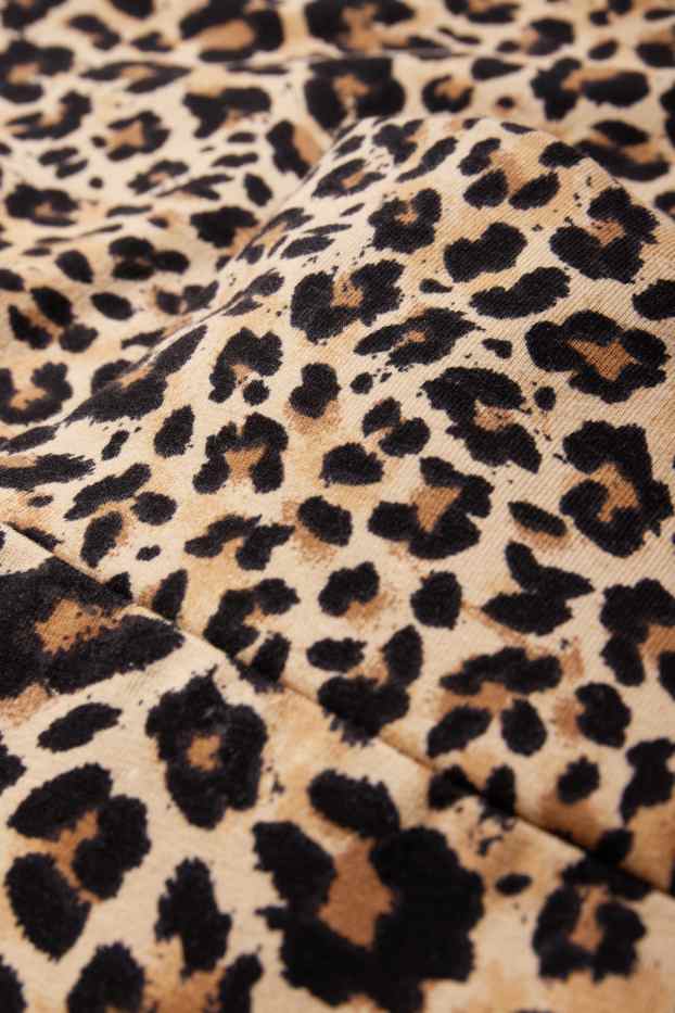 Femmes - Leggings de coupe évasée - imprimé léopard - beige / marron