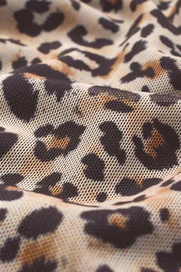 Damen - Body - Leo-Print - hellbraun