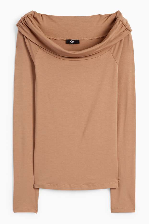 Donna - Maglia a maniche lunghe - beige