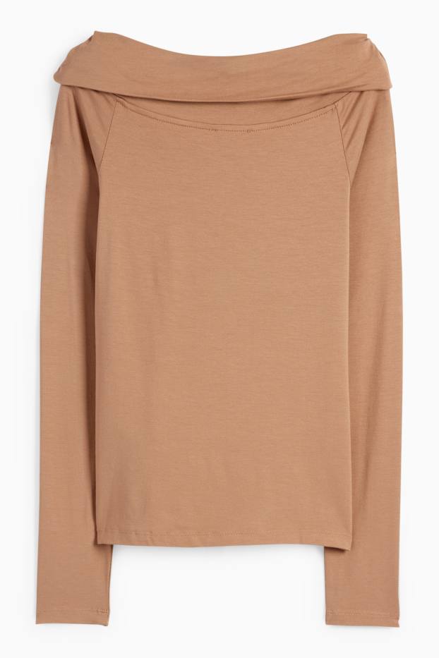Donna - Maglia a maniche lunghe - beige