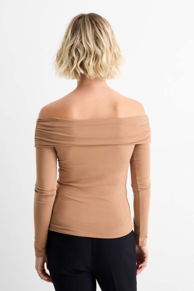 Donna - Maglia a maniche lunghe - beige