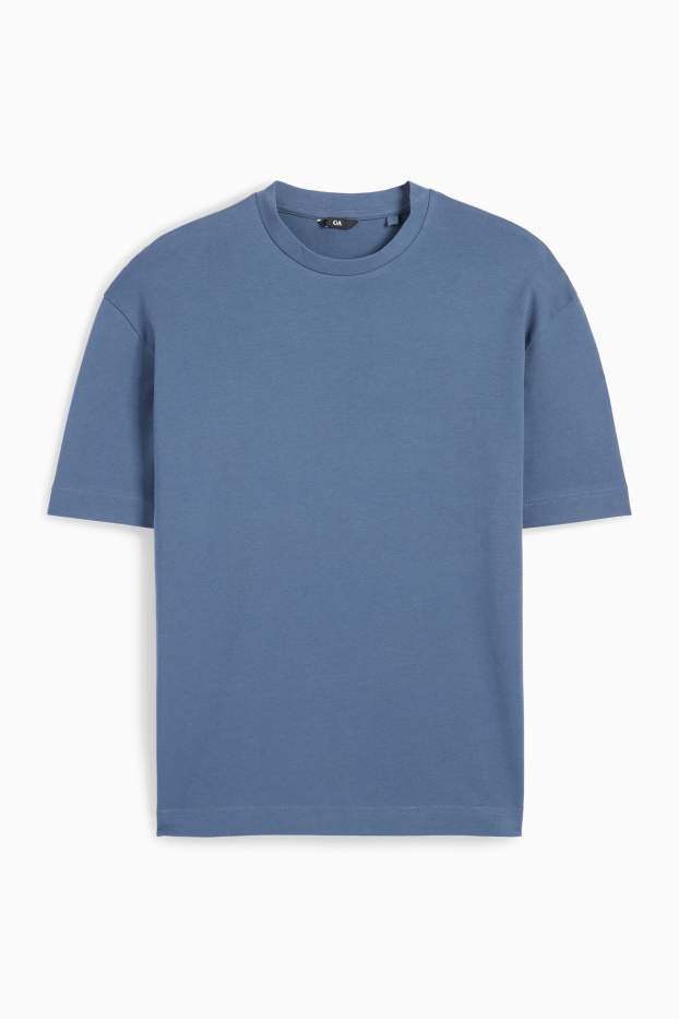 Hommes - T-shirt - regular fit - bleu foncé