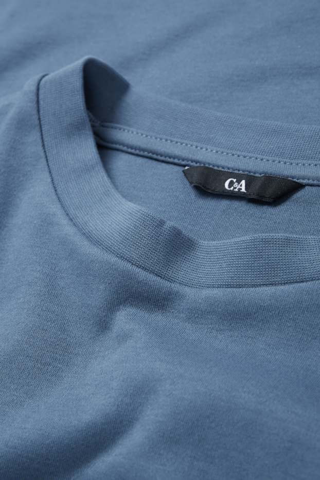 Hommes - T-shirt - regular fit - bleu foncé