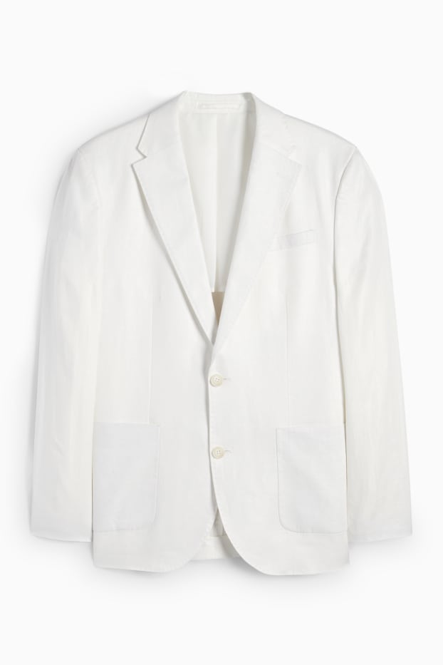 Hommes - Veste de costume en lin - regular fit - blanc