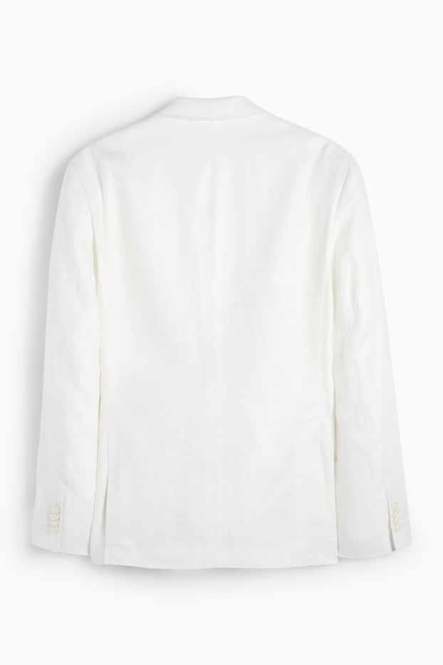 Hommes - Veste de costume en lin - regular fit - blanc