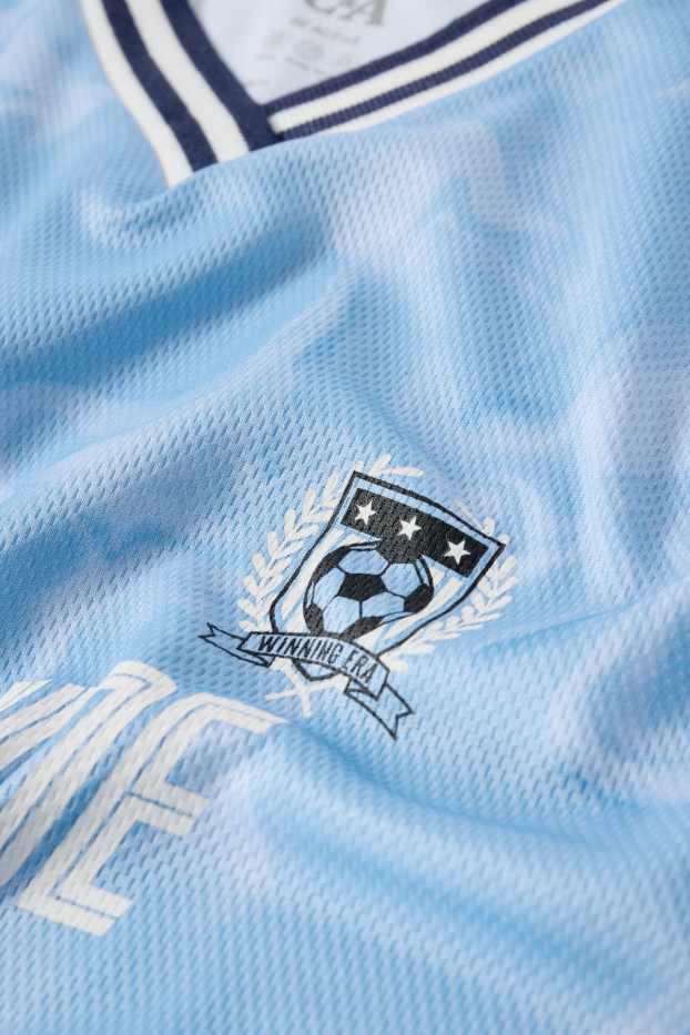Kinderen: meisjes - Voetbal - sportshirt - met patroon - lichtblauw
