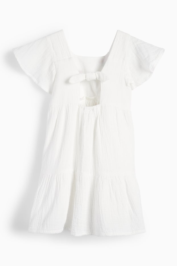 Nena - Flors - vestit de mussolina - blanc