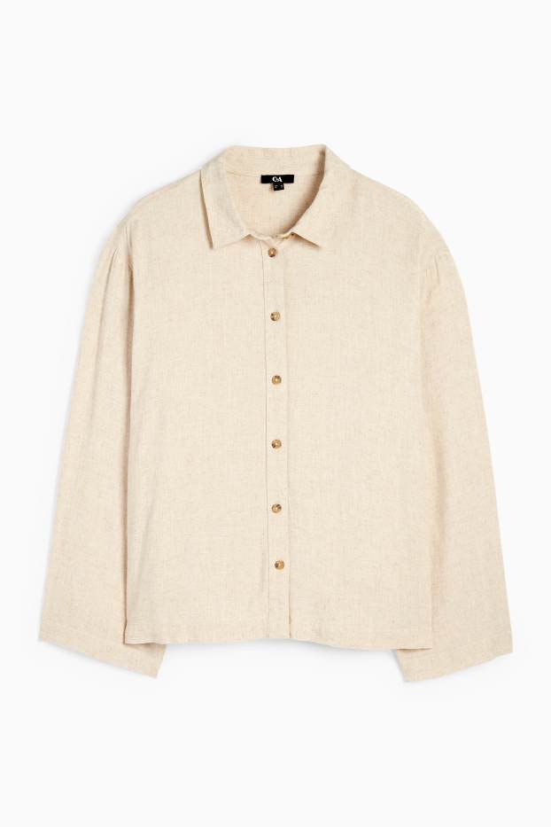Damen - Bluse - hellbeige