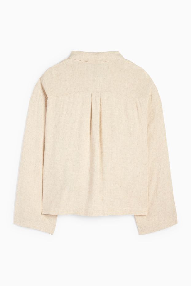 Damen - Bluse - hellbeige