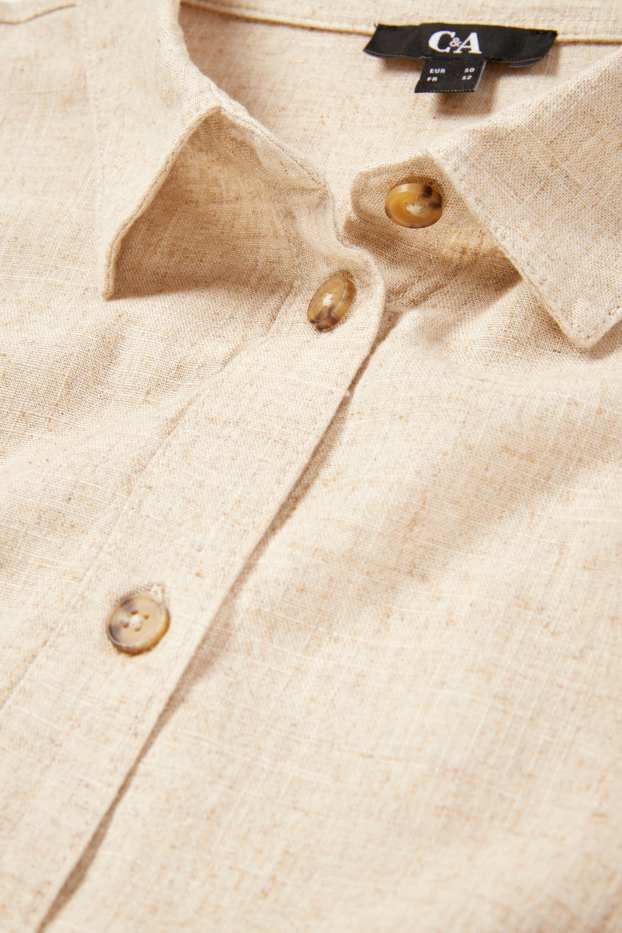 Damen - Bluse - hellbeige