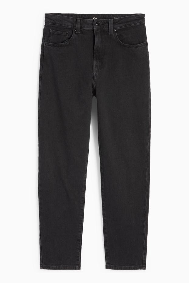 Damen - Mom Jeans - High Waist - LYCRA® - schwarz