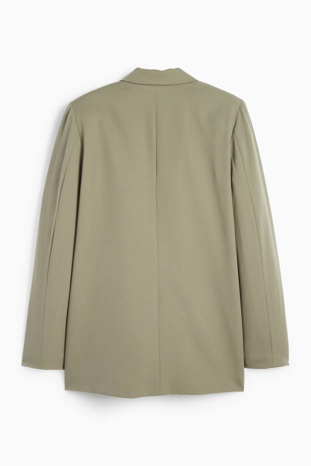 Dames - Lange blazer - regular fit - kaki