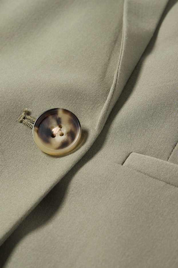 Dames - Lange blazer - regular fit - kaki