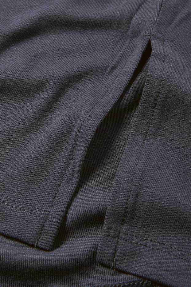 Damen - Basic-Langarmshirt - dunkelgrau