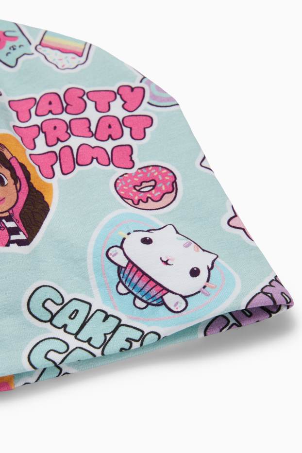 Děti - dívky - Gábinin kouzelný domek - čepice beanie - mátově zelená