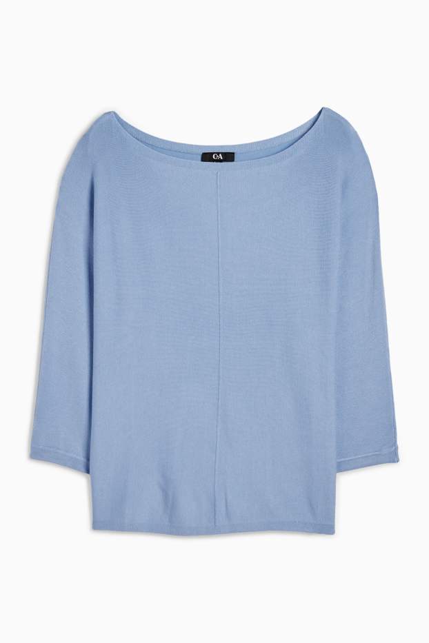 Damen - Feinstrick-Pullover - hellblau