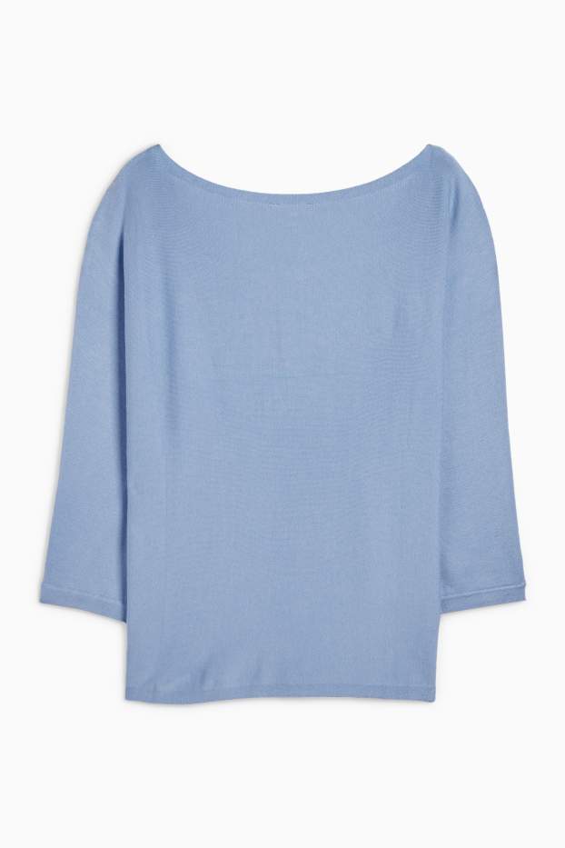 Damen - Feinstrick-Pullover - hellblau