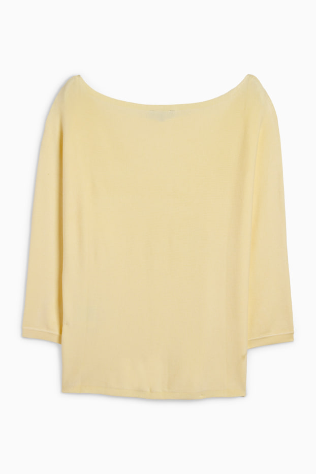 Damen - Feinstrick-Pullover - gelb