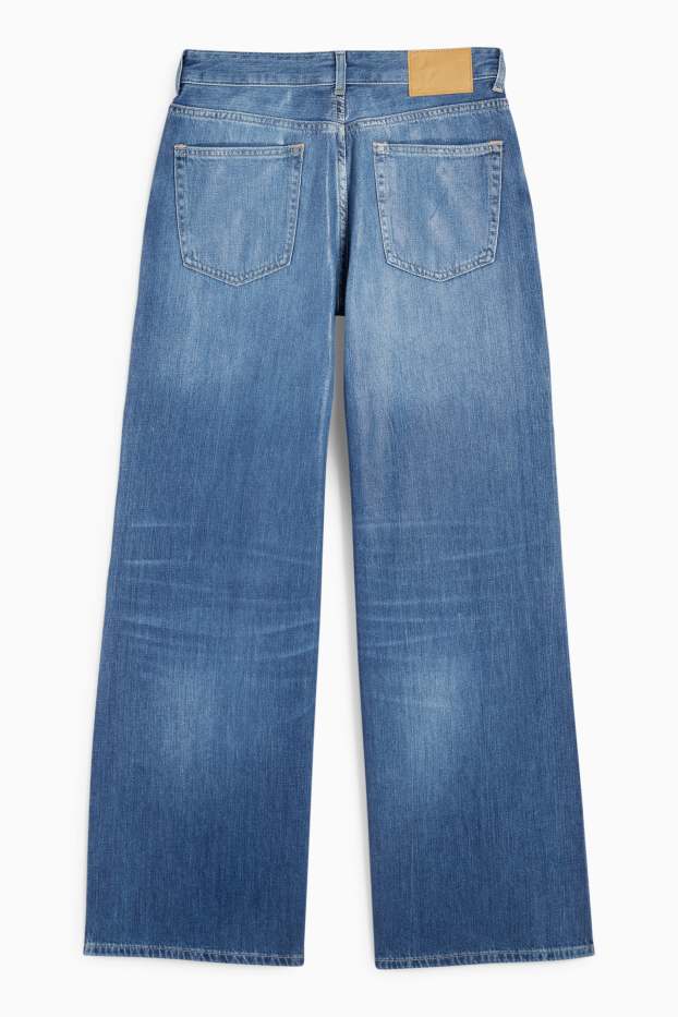 Damen - Wide Leg Jeans - Mid Waist - jeansblau