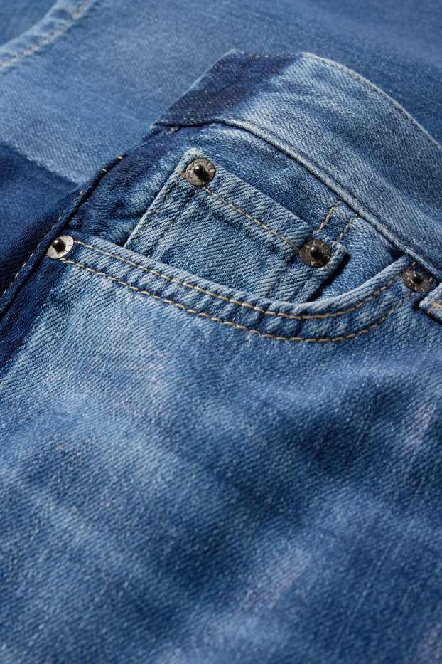 Damen - Wide Leg Jeans - Mid Waist - jeansblau