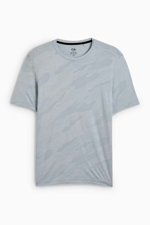 Uomo - T-shirt sportiva - regular fit - fantasia - azzurro