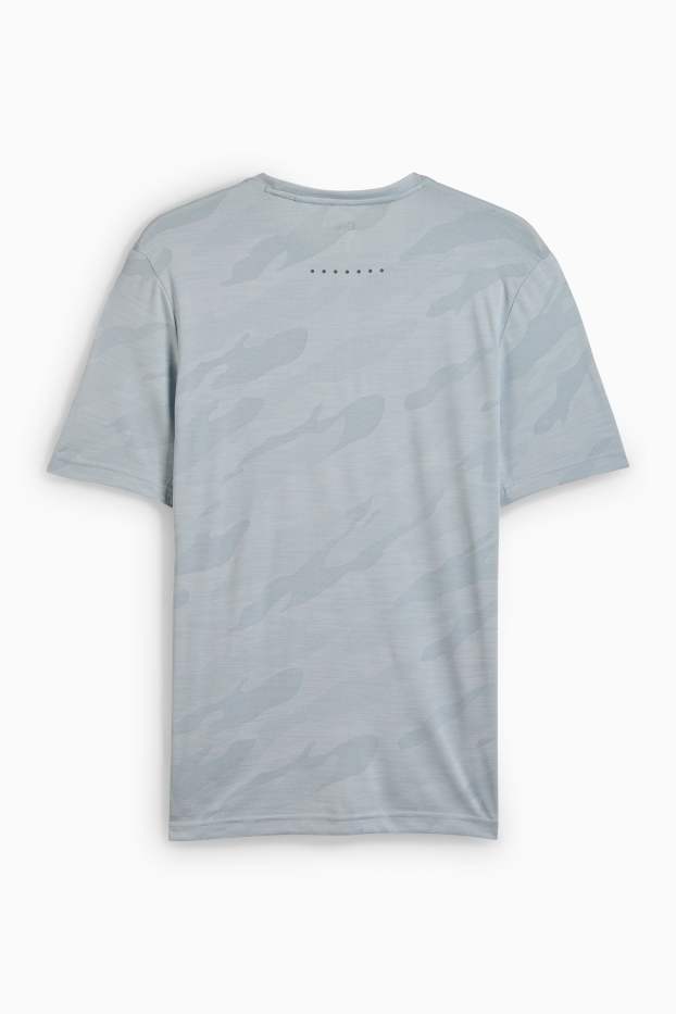 Uomo - T-shirt sportiva - regular fit - fantasia - azzurro
