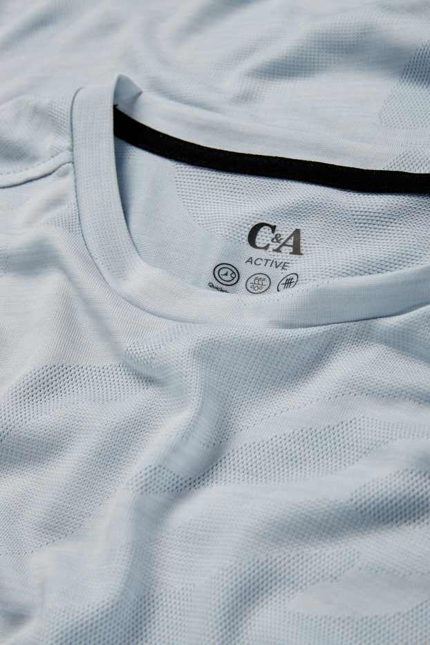 Uomo - T-shirt sportiva - regular fit - fantasia - azzurro