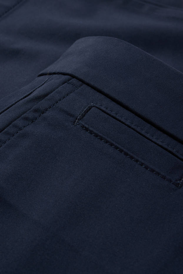 Dames - Chino - mid waist - tapered fit - donkerblauw