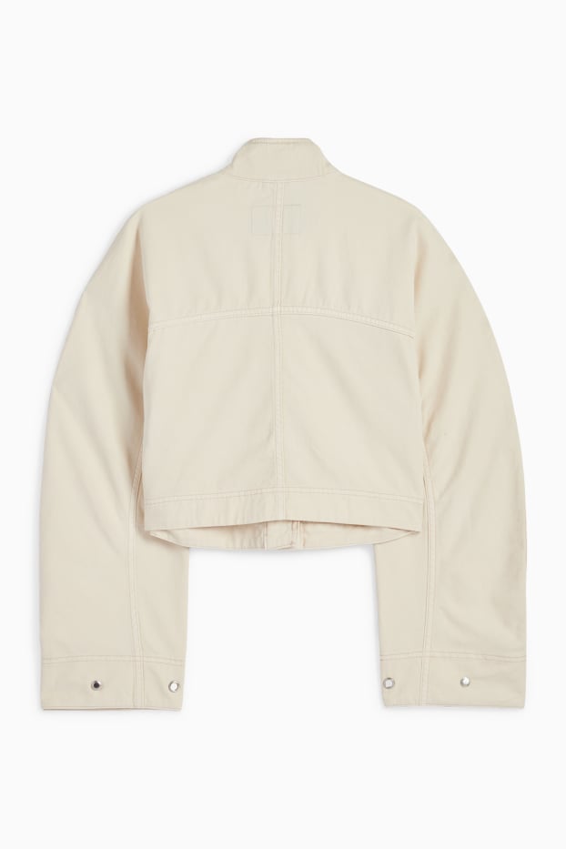 Women - Cropped jacket - light beige