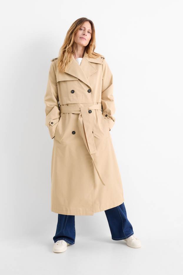 Dames - Trenchcoat - licht beige