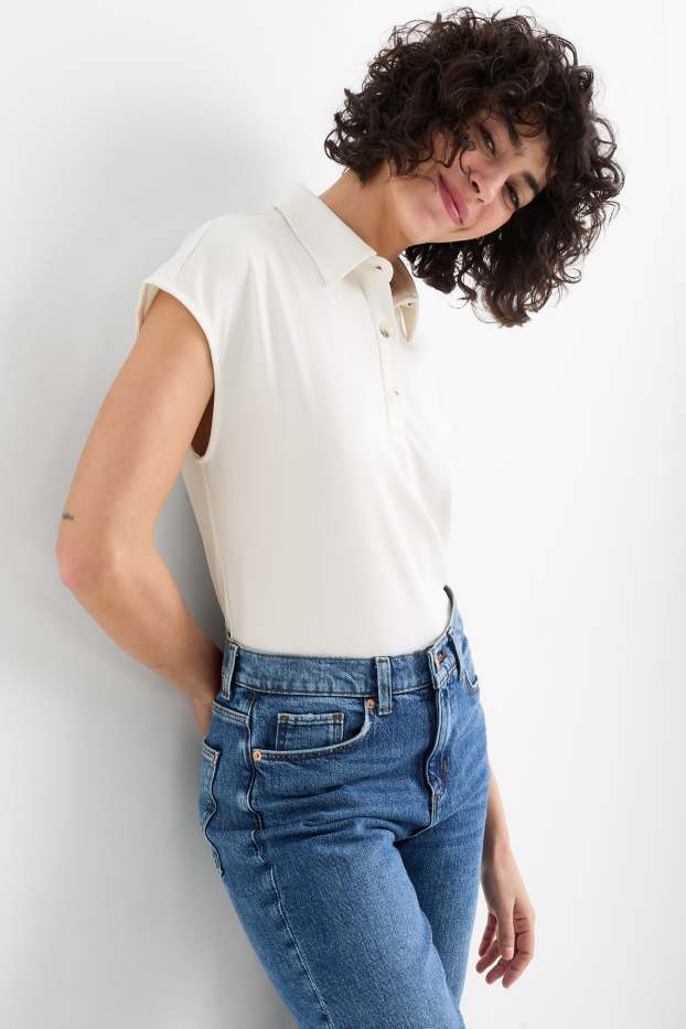 Dámské - Polokošile - krémově bílá